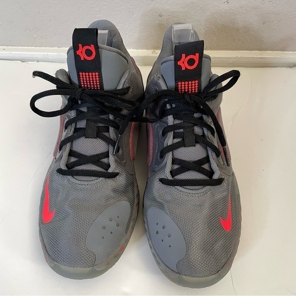 Nike KD Trey 5 VII AT5685-002 Basketball Gray Red Hi Top Sneakers Shoes Size 6Y - Picture 11 of 13